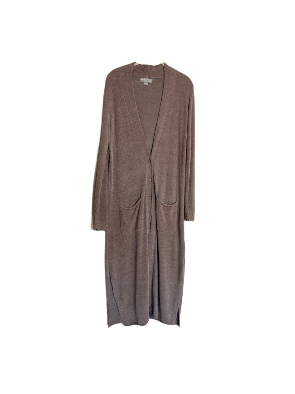 Barefoot Dreams CozyChic Ultra Lite Long Cardigan Sweater Size Small Taupe NWOT